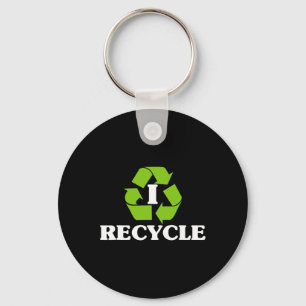 Porte-clés Je Recycler Le Jour des terres Avec Le Symbole Rec