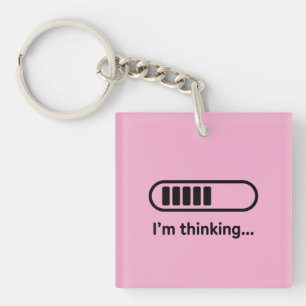 Porte-clés Je réfléchis... Barre de progression rose Minimali