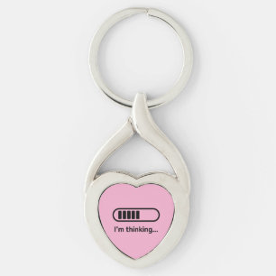 Porte-clés Je réfléchis... Barre de progression rose Minimali