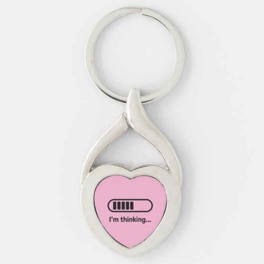 Porte-clés Je réfléchis... Barre de progression rose Minimali (Devant)