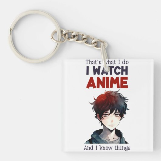 Porte-clés je regarde Anime (Devant)