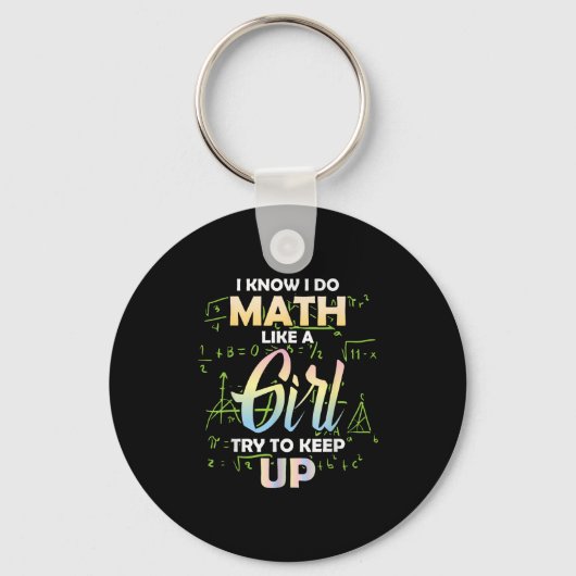 Porte-clés Je sais que je fais des maths comme une amoureuse (Recto)