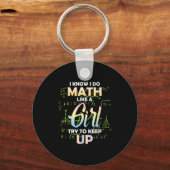 Porte-clés Je sais que je fais des maths comme une amoureuse (Recto)