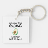 Porte-clés Je Sais Que Le Guac Est Extra Mais Moi Aussi (Dos)