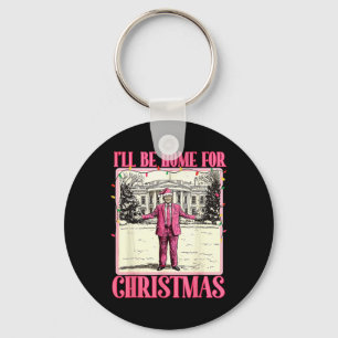 Porte-clés Je serai à la maison pour Noël Funky Père Noël Tru