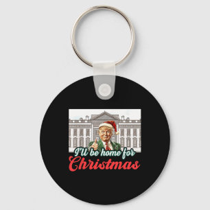 Porte-clés Je serai à la maison pour Noël Funky Père Noël Tru