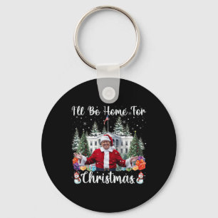 Porte-clés Je serai à la maison pour Noël Funky Père Noël Tru