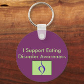 Porte-clés Je soutiens le Porte - clé de sensibilisation aux  (Recto)