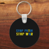 Porte-clés Je soutiens l'Ukraine pour arrêter Poutine arrêter (Recto)