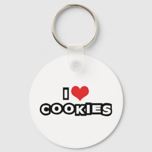 Porte-clés Je suis amoureux des cookies en forme de cœur - Am