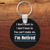 Porte-clés Je suis amusant à la retraite (Recto)