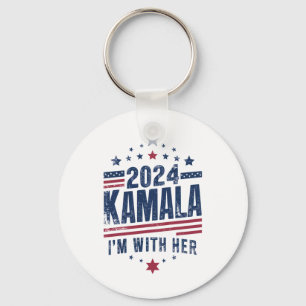 Porte-clés Je suis avec elle Kamala Votez pour 2024 Kamala-Ha