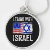 Porte-clés Je suis avec Israël (Devant)