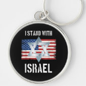 Porte-clés je suis avec israël (Devant)