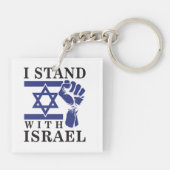 Porte-clés Je Suis Avec Israël Et L'Humanité (Dos)