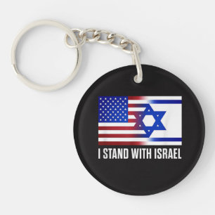 Porte-clés Je suis avec Israël Patriotique