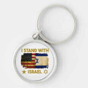 Porte-clés Je suis avec Israël T-shirt Je suis avec Israël Am