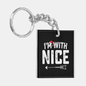 Porte-clés Je suis avec la famille des couples de Noël (Devant gauche)