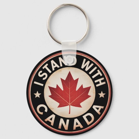 Porte-clés Je suis avec le Canada (Recto)
