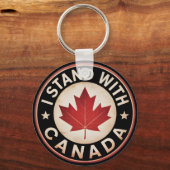 Porte-clés Je suis avec le Canada (Recto)