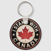 Porte-clés Je suis avec le Canada (Verso)
