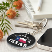 Porte-clés Je suis avec le Texas (Devant Droit)