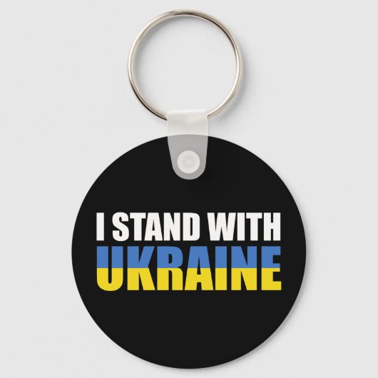 Porte-clés Je Suis Avec L'Ukraine (Recto)
