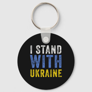 Porte-clés Je suis avec l'Ukraine Arrêtez Poutine Arrêtez la