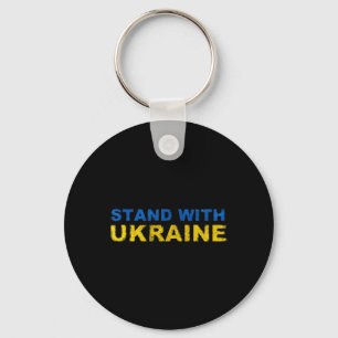 Porte-clés Je suis avec l'Ukraine - Drapeau ukrainien