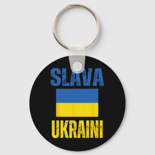 Porte-clés Je suis avec l'Ukraine Drapeau ukrainien de soutie