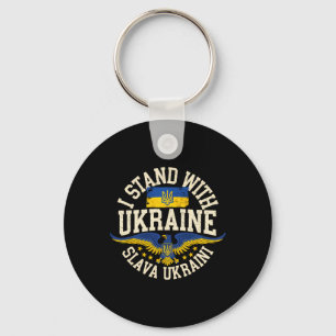 Porte-clés Je suis avec l'Ukraine Slava Ukraini Gloire à l'Uk