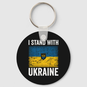 Porte-clés Je suis avec l'Ukraine Soutien à l'Ukraine Drapeau