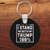 Porte-clés Je Suis Avec Trump 100% 1 (Recto)