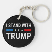 Porte-clés Je Suis Avec Trump American Flag (Dos)