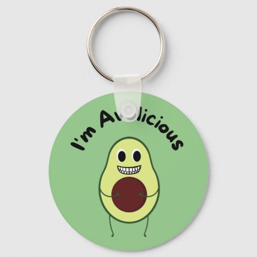 Porte-clés Je suis Avolicious - Funny Fruit Pun (Recto)