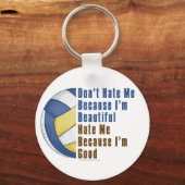Porte-clés Je suis belle, je suis bonne Volleyball (Recto)