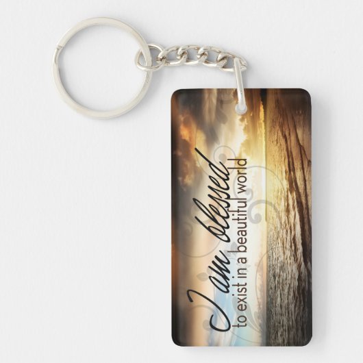 Porte-clés "Je suis béni d'exister" Motivation Affirmation (Devant)