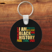 Porte-clés Je Suis Black History Mois American African Pride  (Recto)