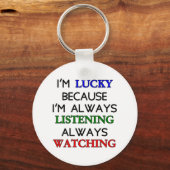 Porte-clés Je suis chanceux (Recto)