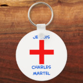 Porte-clés je suis charles martel crusader cross (Recto)