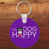 Porte-clés Je suis Chien heureux (Recto)
