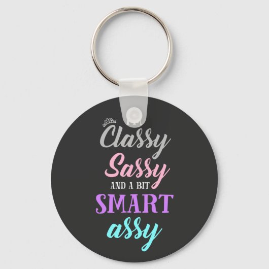 Porte-clés Je suis classe et un peu intelligent (Recto)