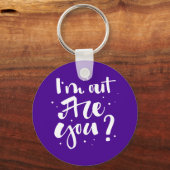 Porte-clés Je suis dehors Es-tu ? (Recto)