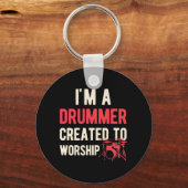 Porte-clés Je Suis Drummer Créé Pour Adorer (Recto)
