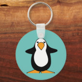 Porte-clés Je suis entouré d'idiots Penguin Funny (Verso)