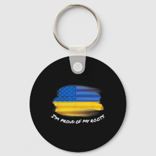 Porte-clés Je suis fier de mes racines - Vintage Ukrainien Am