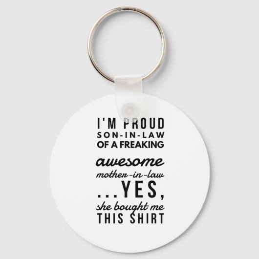 Porte-clés Je suis fière gendre d'une belle-mère (Recto)