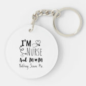 Porte-clés Je suis infirmière et maman ne me fait pas peur (Dos)
