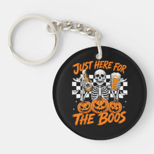 Porte-clés Je suis juste ici pour les Boos Halloween squelett