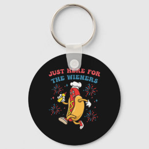 Porte-clés Je suis juste ici pour les Wieners Funny 4 juillet